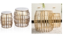 StyleCraft Gold Cage 2pc Nesting Table